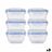 Conjunto de Lancheiras Hermético Azul Transparente Plástico 900 Ml 14,5 X 8,5 X 14,5 cm (8 Unidades)