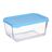Lancheira Snow Box Azul Transparente Vidro Polietileno 790 Ml (12 Unidades)
