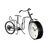 Tafelklok Bicicleta Preto Metal 33 X 21 X 4 cm (4 Unidades)