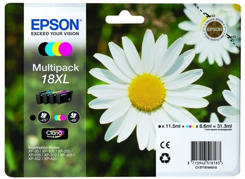 Tinteiro Epson Pack 4 Cores 18XL