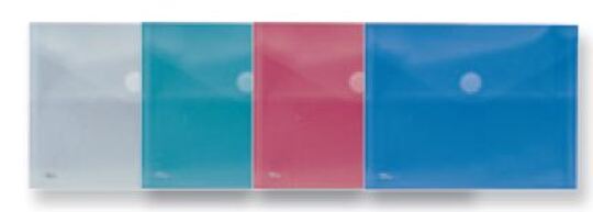Envelopes Plástico com Fecho de Velcro A5 170x220mm Vermelho