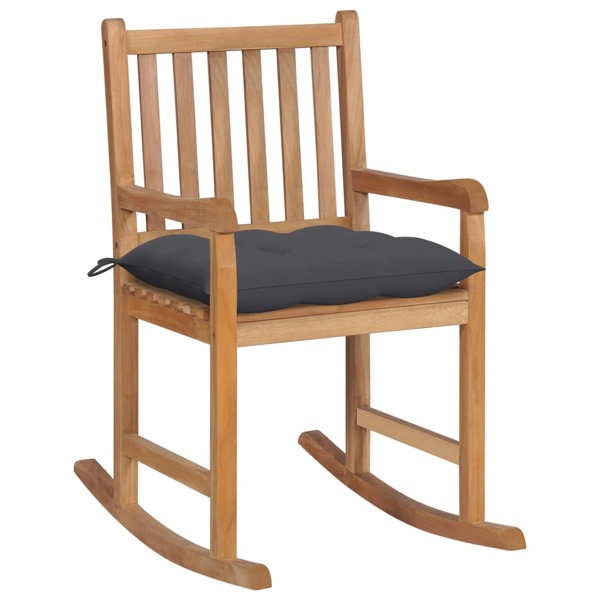 Cadeira de Baloiço  com Almofadão (Bege - Teca - 58 x 92.5 x 106 cm)