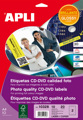 Etiquetas Cd-dvd Permanente para Laser e Fotocopiadoras Ext ø 117 Int ø 18