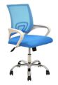 Cadeiras de Escritório Fiss-new, Branco, Rede e Tecido Azul Claro