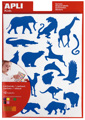 Etiquetas Autocolantes Animais Selva 12f